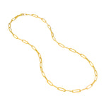 3.80mm Hollow Paper Clip Chain with Pear Lock