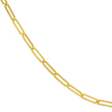 3.80mm Hollow Paper Clip Chain with Pear Lock