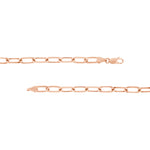 5.25mm Paper Clip Chain with Lobster Lock