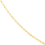2.5mm Paper Clip Chain with Pear Shape Lock