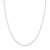 2.5mm Paper Clip Chain with Pear Shape Lock