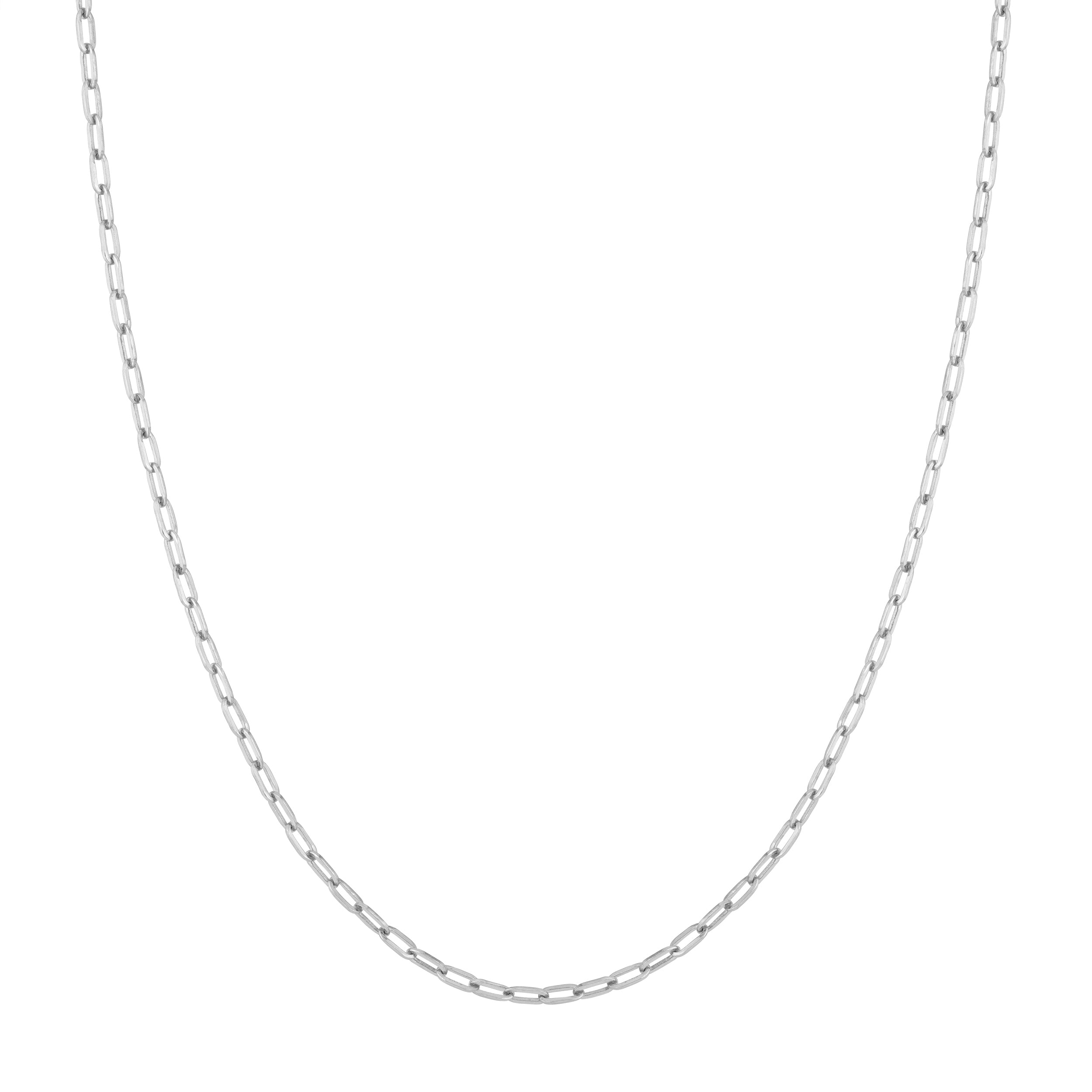 2.5mm Paper Clip Chain with Pear Shape Lock
