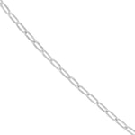 1.30mm Paper Clip Chain with Pear Shape Lobster Lock