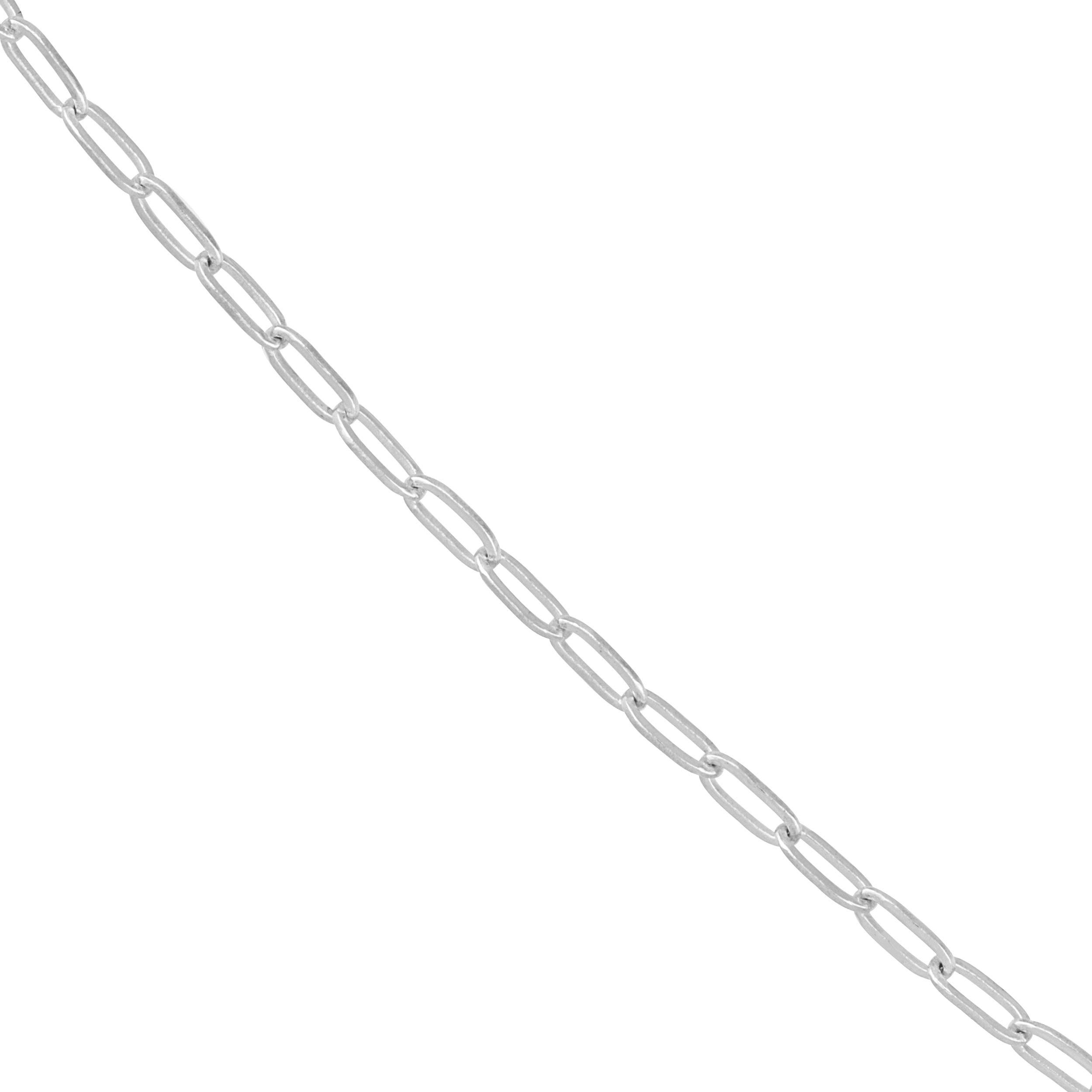 1.30mm Paper Clip Chain with Pear Shape Lobster Lock