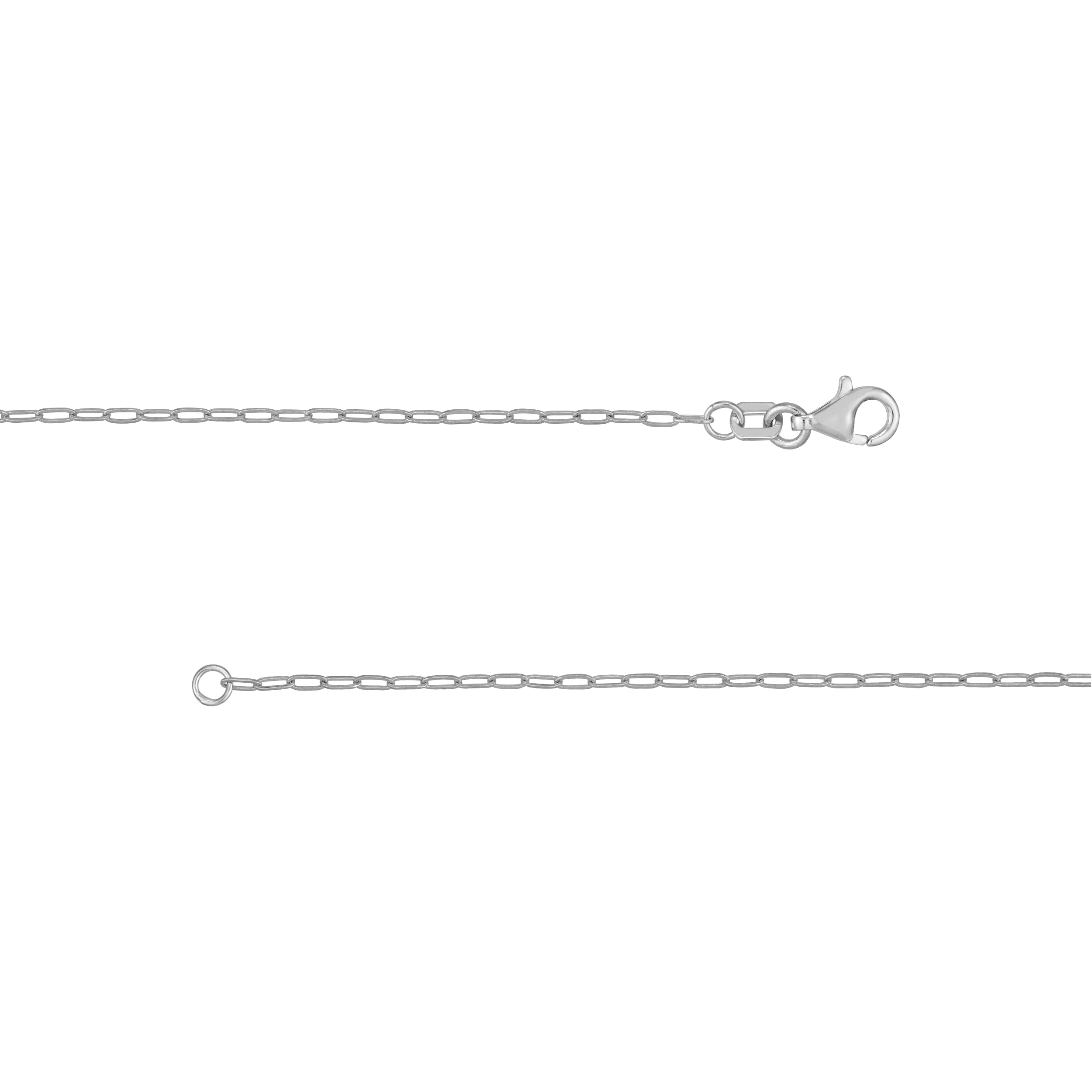 1.30mm Paper Clip Chain with Pear Shape Lobster Lock