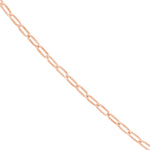 1.30mm Paper Clip Chain with Pear Shape Lobster Lock