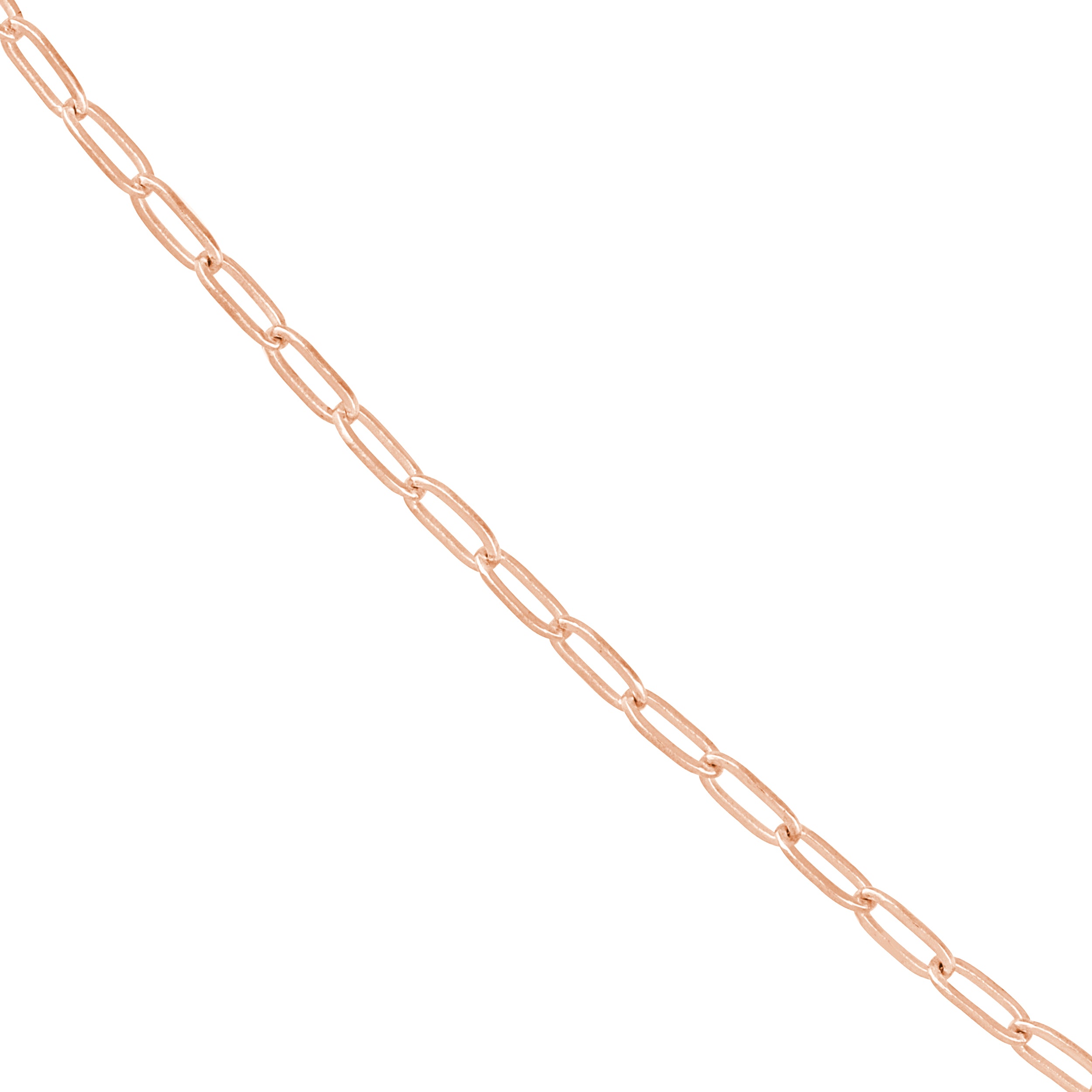 1.30mm Paper Clip Chain with Pear Shape Lobster Lock
