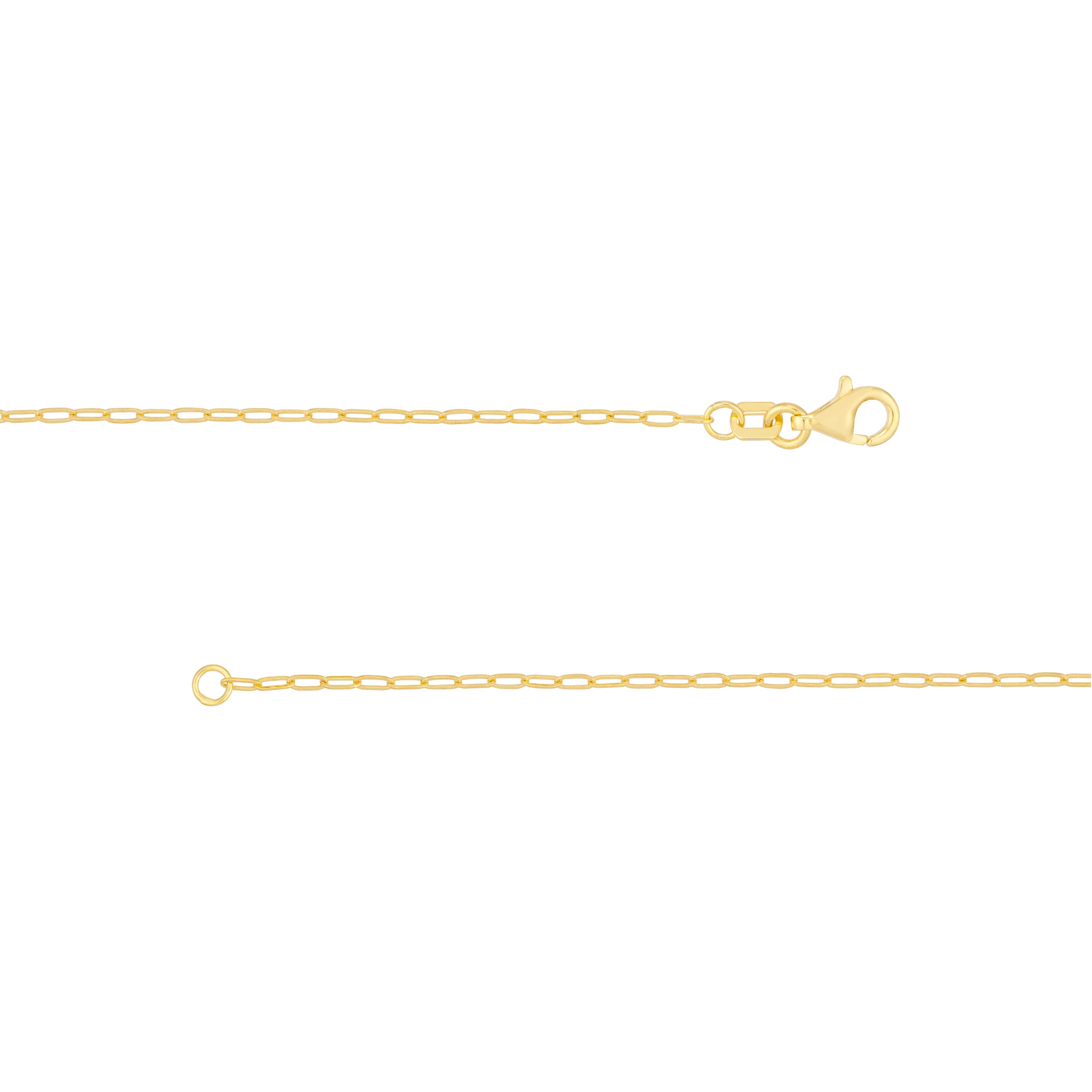 1.30mm Paper Clip Chain with Pear Shape Lobster Lock