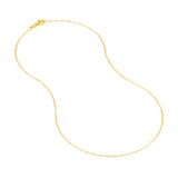1.30mm Paper Clip Chain with Pear Shape Lobster Lock