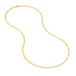 2.45mm Hollow Beveled Figaro Chain