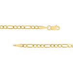 2.45mm Hollow Beveled Figaro Chain