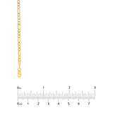 2.45mm Hollow Beveled Figaro Chain