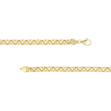 8mm Hollow Rolo Chain with Pear Lobster Lock