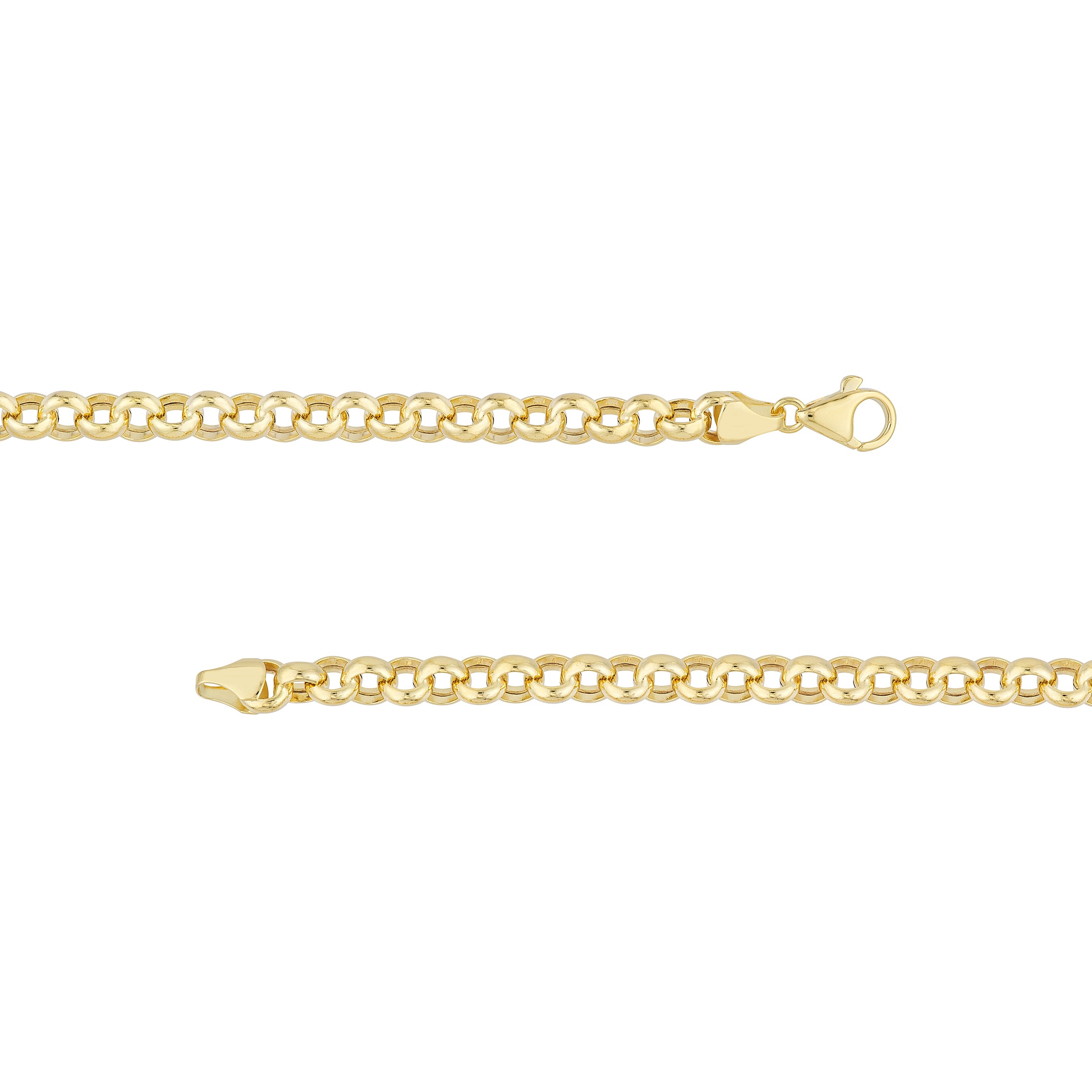 6.5mm Hollow Rolo Chain with Pear Lobster Lock
