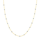Navy Enamel Bead Saturn Chain