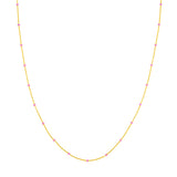 Pink Enamel Bead Saturn Chain