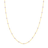 Lilac Enamel Bead Saturn Chain