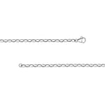 4.5mm Hollow Oval Forzentina Chain with Pear Lock