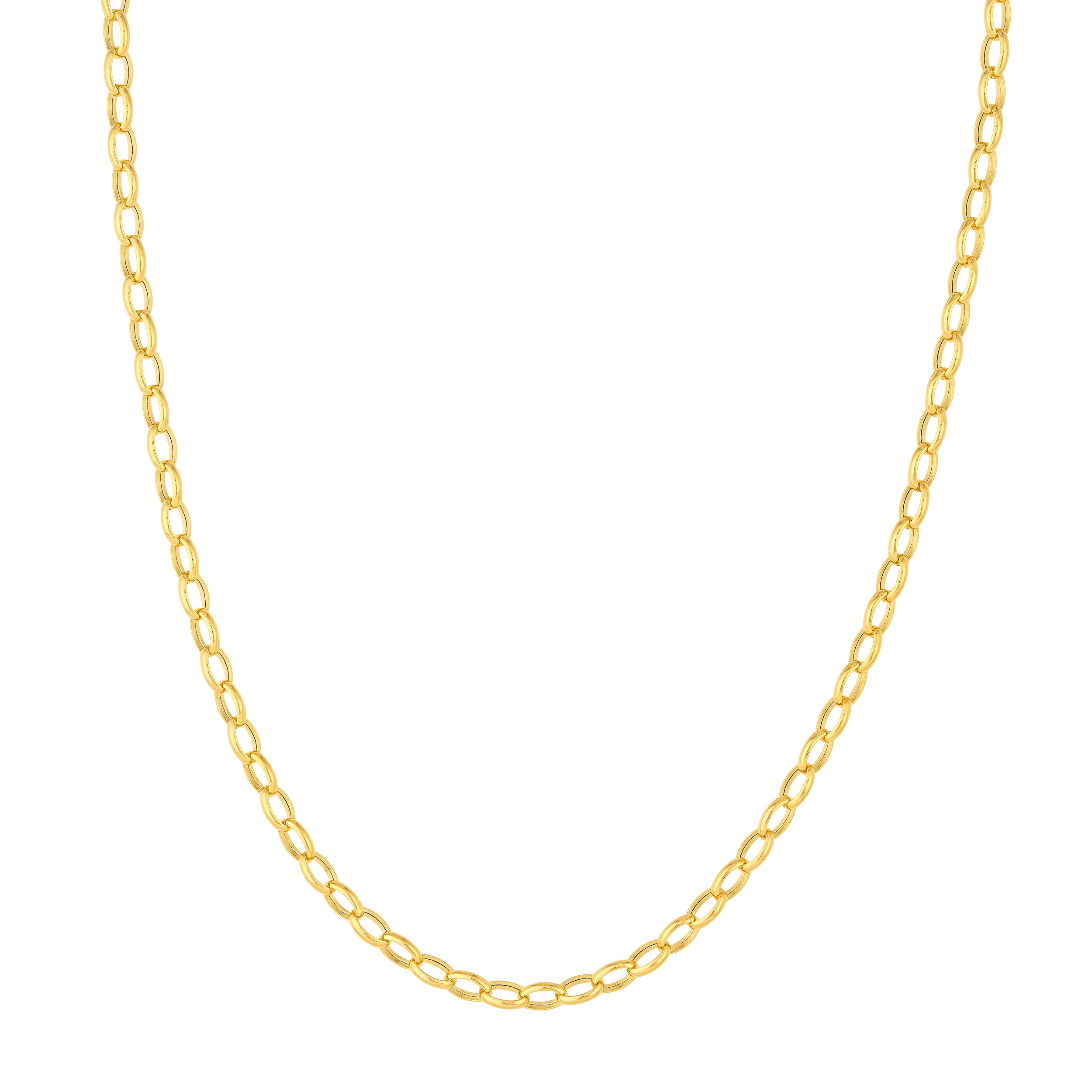 4.5mm Hollow Oval Forzentina Chain with Pear Lock