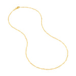 2.00mm Hammered Long Piatto Chain