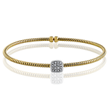 Bangle in 18k Gold with Diamonds