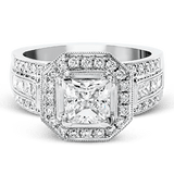 Engagement Ring in 18k Gold with Diamonds