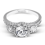 Engagement Ring in 18k Gold with Diamonds