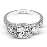 Engagement Ring in 18k Gold with Diamonds