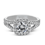 Engagement Ring in 18k Gold with Diamonds