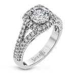 Engagement Ring in 18k Gold with Diamonds