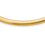 14k 6mm Domed Omega Necklace