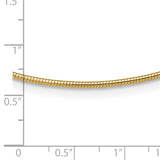 14K Yellow Gold 1.4mm Round Omega