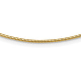 14K Yellow Gold 1.4mm Round Omega