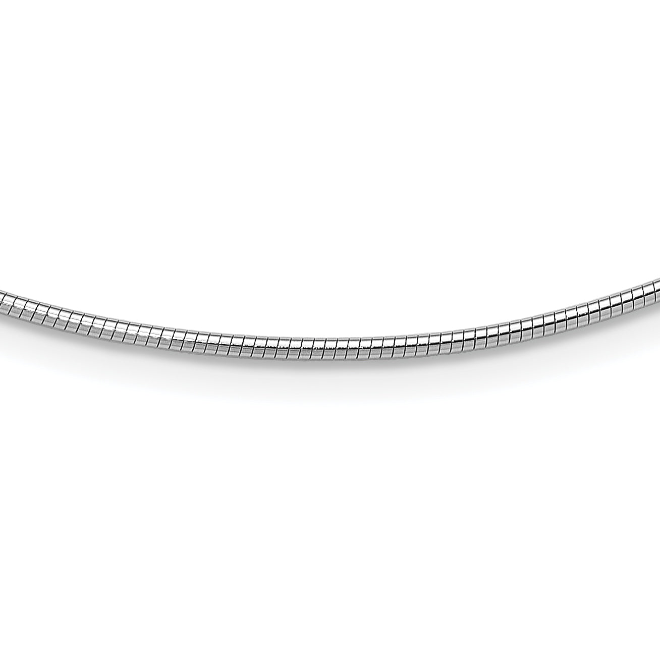 14K White Gold 1.4mm Round Omega