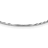 14K White Gold 1.4mm Round Omega