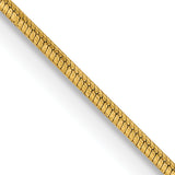 14k .8mm Octagonal Snake Chain