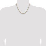 14k 3.7mm Lightweight PavÃ© Flat Cuban Chain