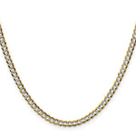 14k 3.7mm Lightweight PavÃ© Flat Cuban Chain