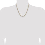 14k 3.7mm Lightweight PavÃ© Flat Cuban Chain