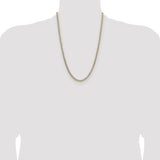 14k 3.7mm Lightweight PavÃ© Flat Cuban Chain