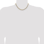 14k 4.7mm Lightweight PavÃ© Flat Cuban Chain