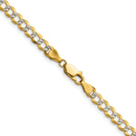 14k 4.7mm Lightweight PavÃ© Flat Cuban Chain