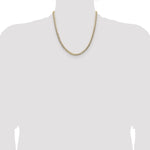 14k 4.7mm Lightweight PavÃ© Flat Cuban Chain