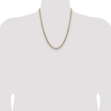 14k 4.7mm Lightweight PavÃ© Flat Cuban Chain