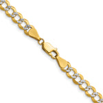14k 5.9mm Lightweight PavÃ© Flat Cuban Chain