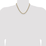 14k 5.9mm Lightweight PavÃ© Flat Cuban Chain