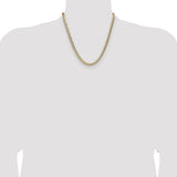 14k 5.9mm Lightweight PavÃ© Flat Cuban Chain