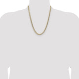 14k 5.9mm Lightweight PavÃ© Flat Cuban Chain