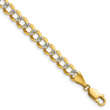 14k 5.9mm Lightweight PavÃ© Flat Cuban Chain