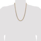 14k 5.9mm Lightweight PavÃ© Flat Cuban Chain